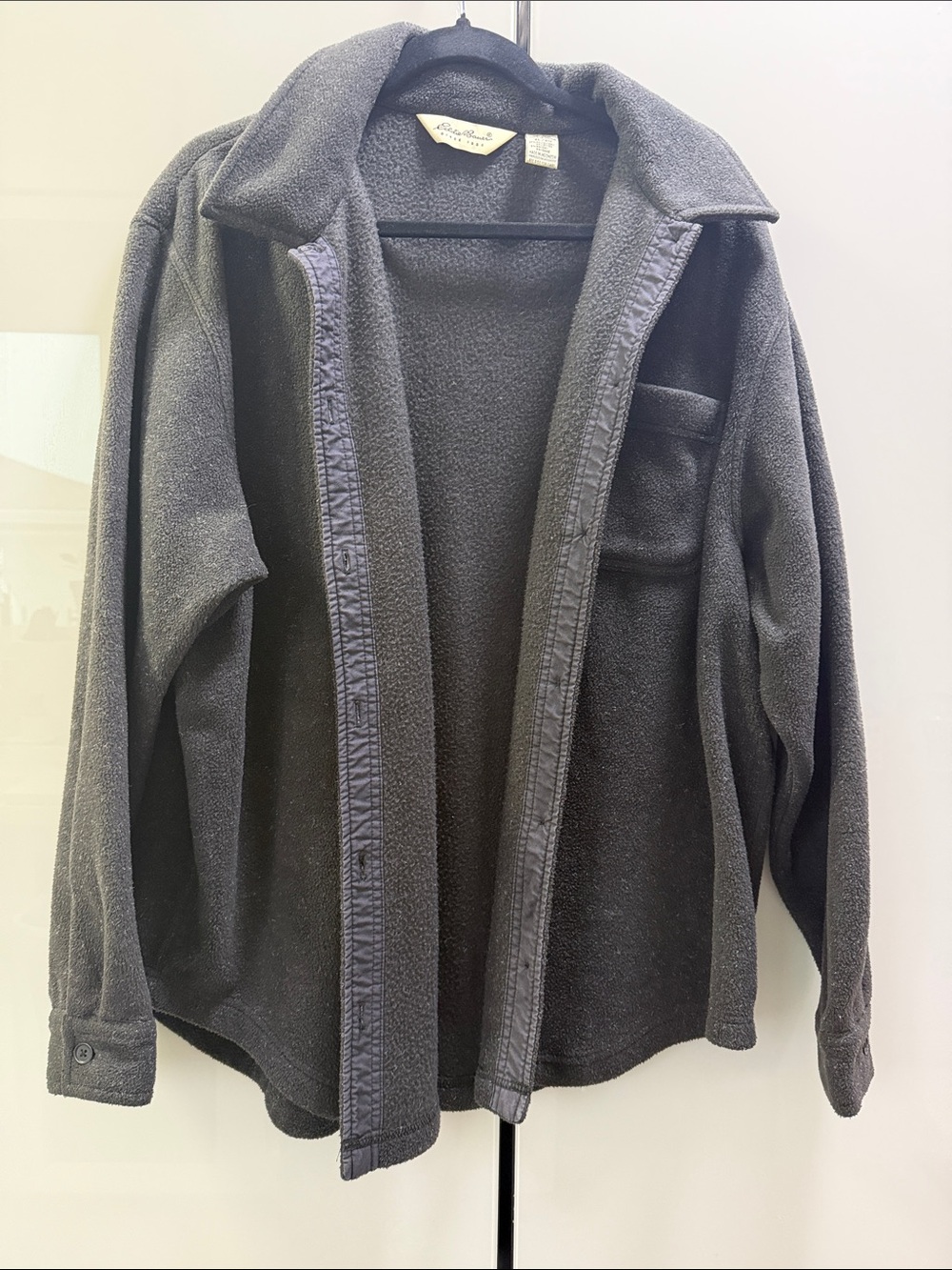 Eddie Bauer Women's Gray Fleece Shirt Jacket - Classic Casual Layer